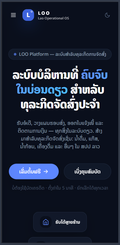 ໜ້າຫຼັກ loolao.com — ປຸ່ມເມນູ